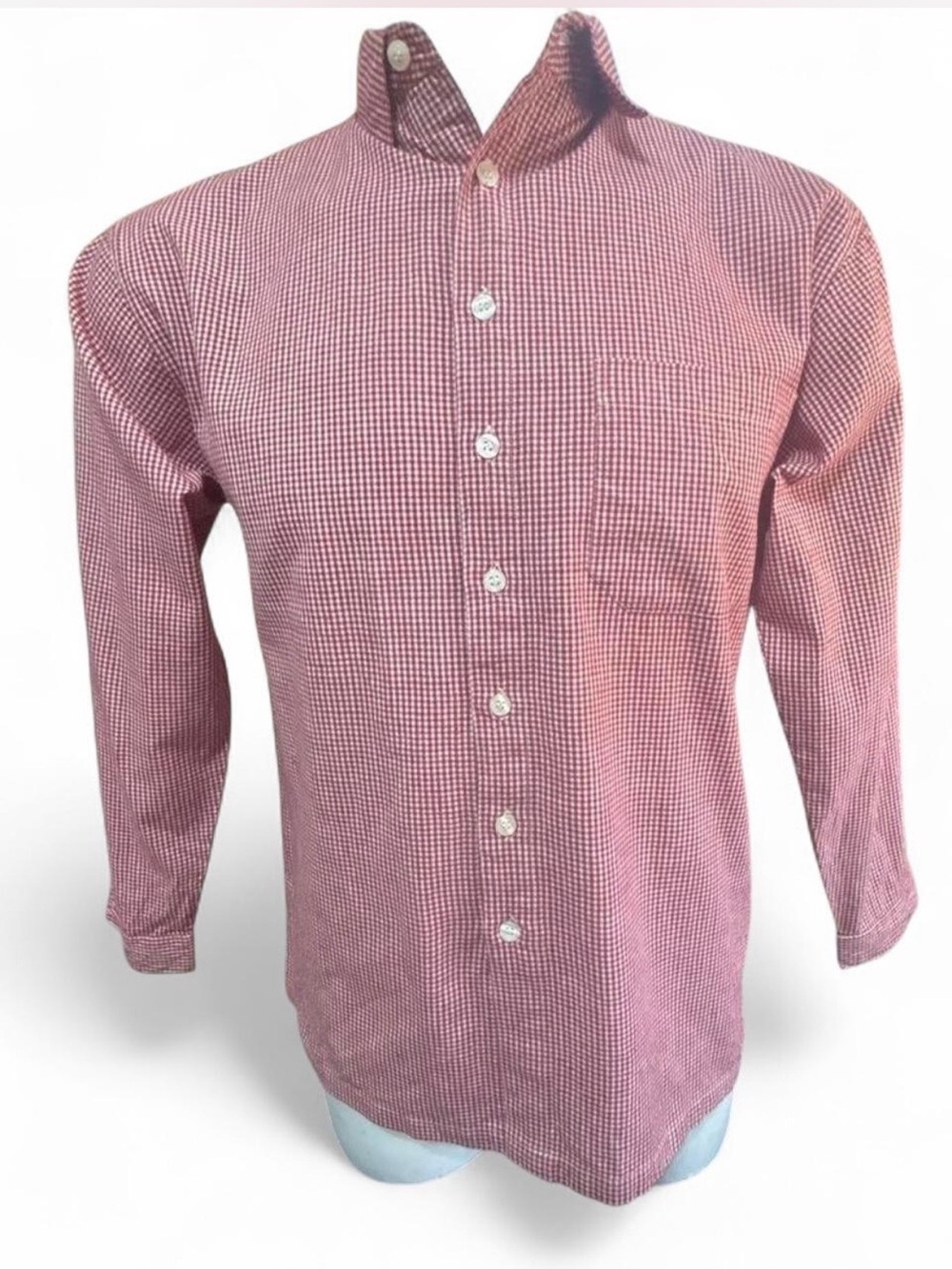Vintage 90s 3 Suisses Le Chouchou French Red Gingham Shirt Small